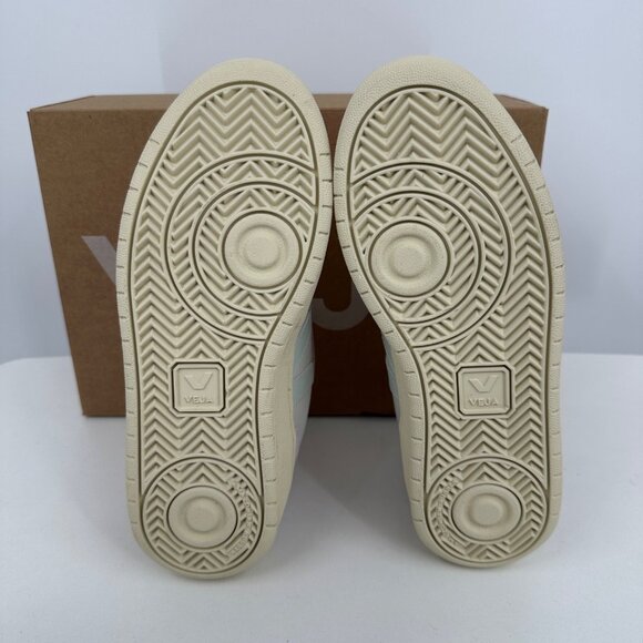 Veja V-10 Leather Sneakers size 8 Women's 39 EU Gravel/Menthol/Parme Trainers - Picture 10 of 12